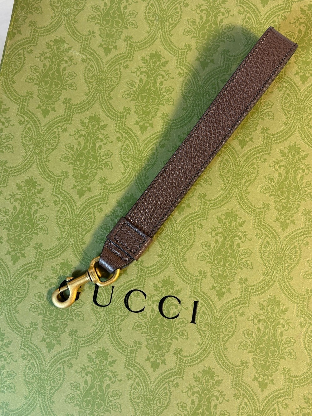 Gucci Brown Wristlet Strap